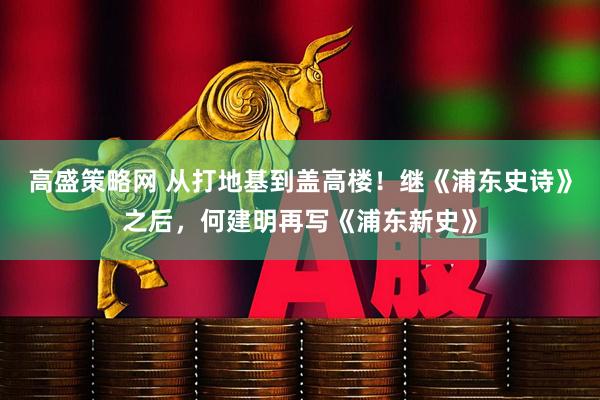 高盛策略网 从打地基到盖高楼！继《浦东史诗》之后，何建明再写《浦东新史》