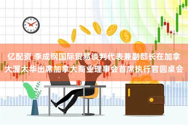 亿配资 李成钢国际贸易谈判代表兼副部长在加拿大渥太华出席加拿大商业理事会首席执行官圆桌会